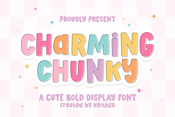 Charming Chunky: A Bold Display Font for Friendly Designs