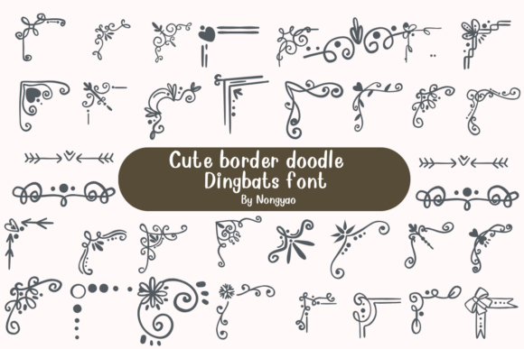 Cute Border Doodle: A Playful Font for Creative Projects