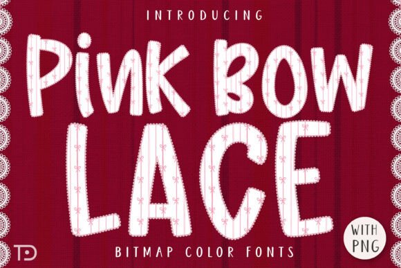 Discover the Charm of Pink Bow Lace Font