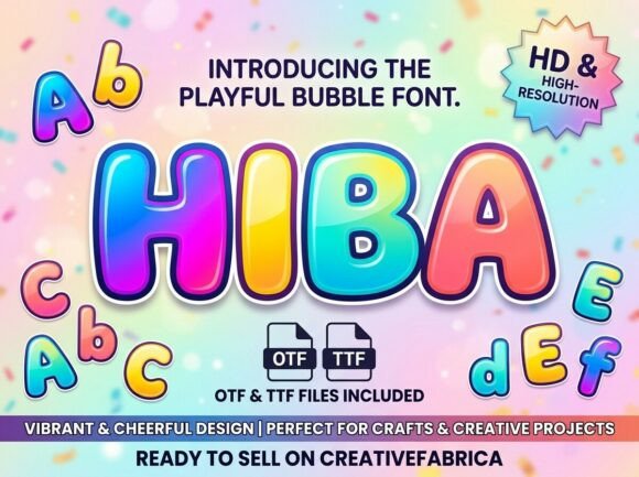Hiba Font: A Decorative Display Typeface for Bold, Unforgettable Designs