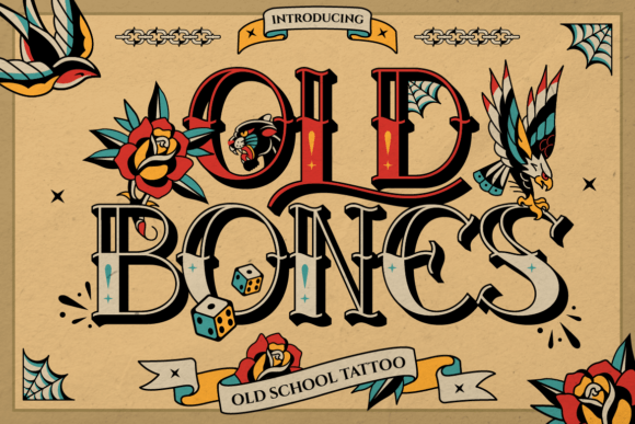 Old Bones: The Vintage Tattoo Font for Bold Branding